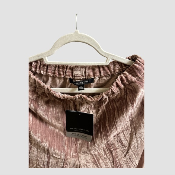 Marc New York (Andrew Marc) Women’s Crushed Velvet Wide Leg Pants - Picture 2 of 7